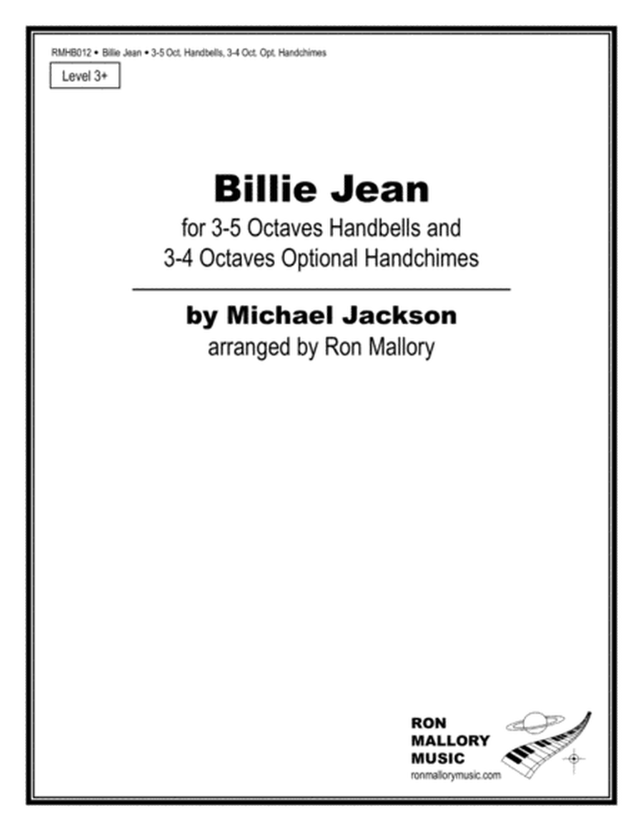 Billie Jean - 3-5 oct. handbells (reproducible) image number null