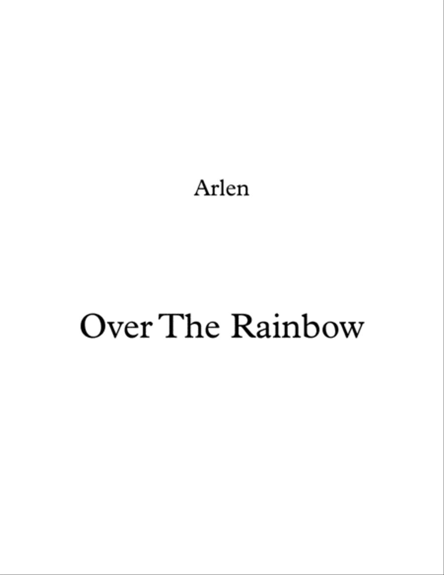 Over The Rainbow (from The Wizard Of Oz) Small Ensemble scores gallery preview page 1