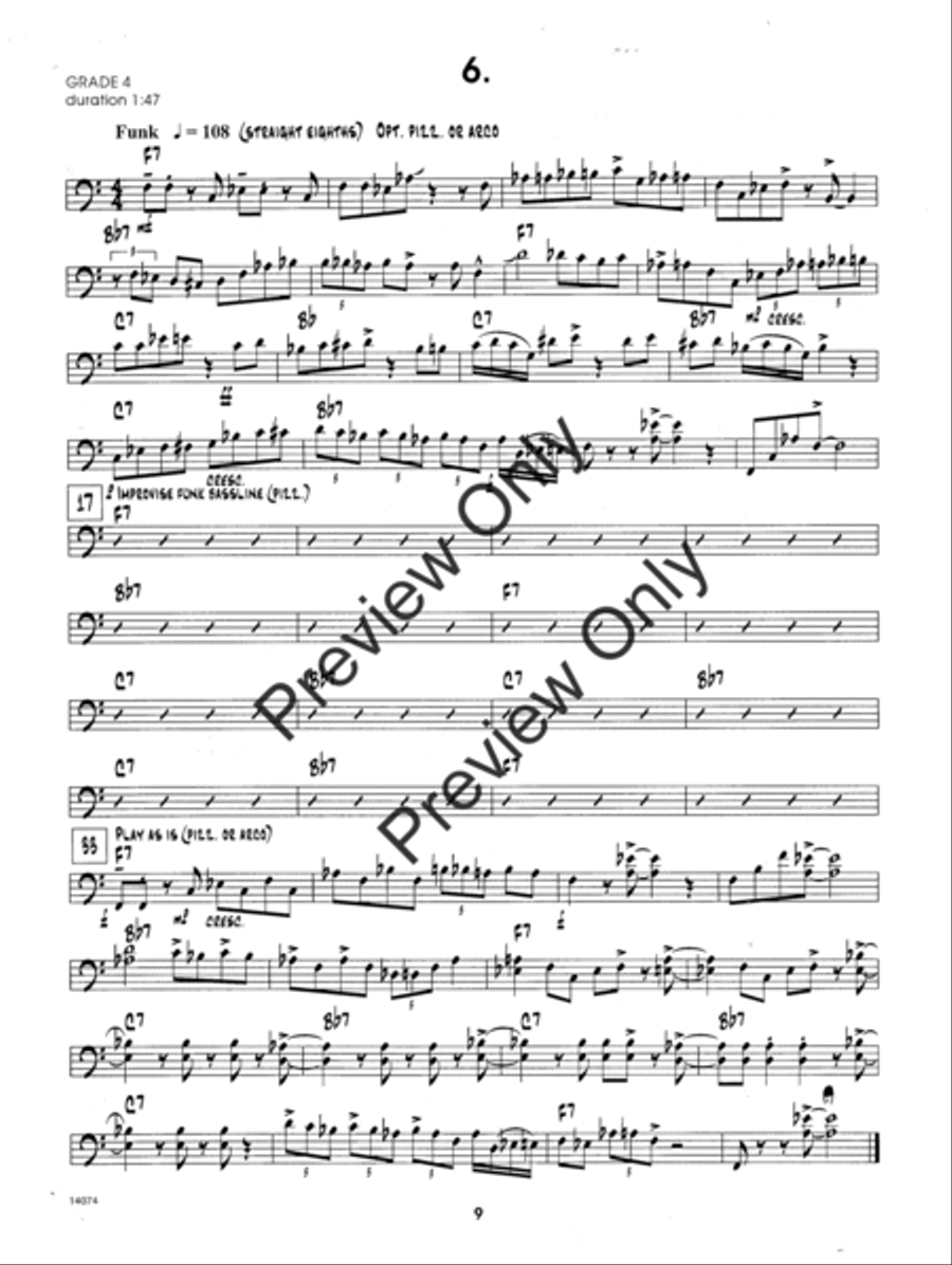 Jazz Solos For Bass, Volume 1 Double Bass scores gallery preview page 9