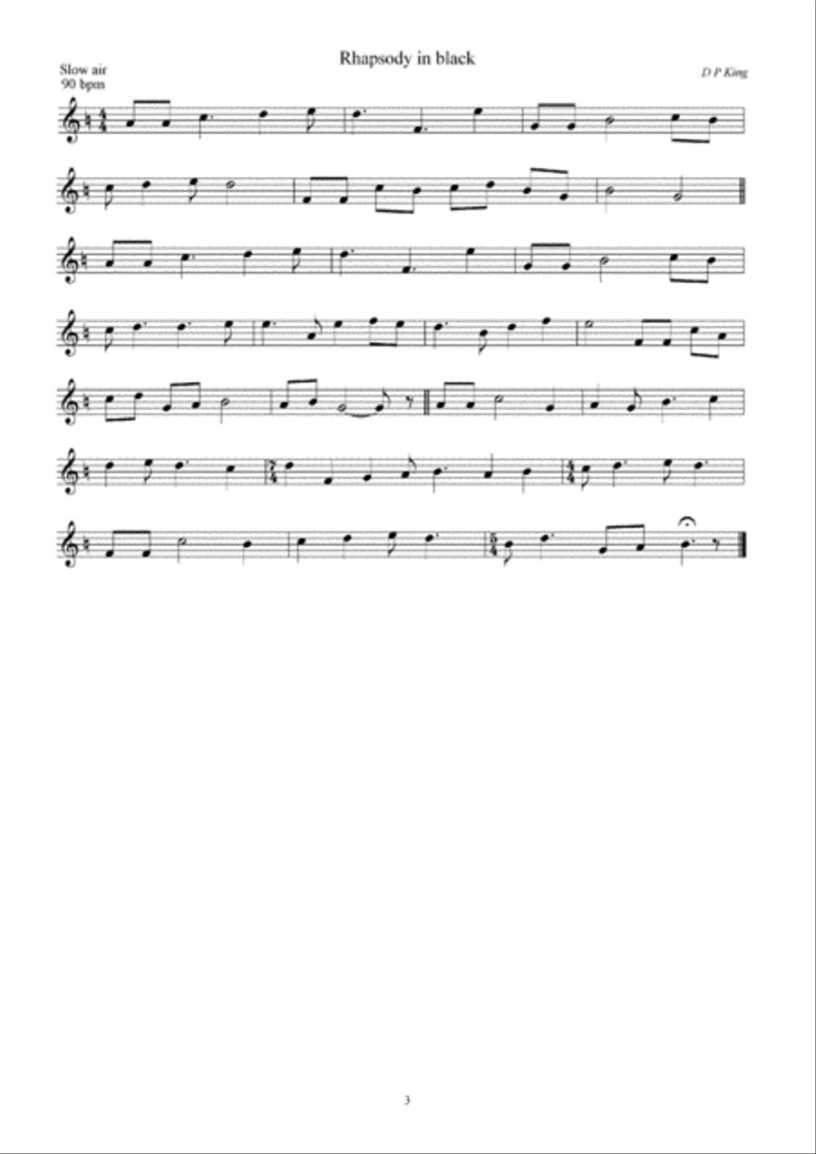 Rhapsody in Black Alto Saxophone scores gallery preview page 1