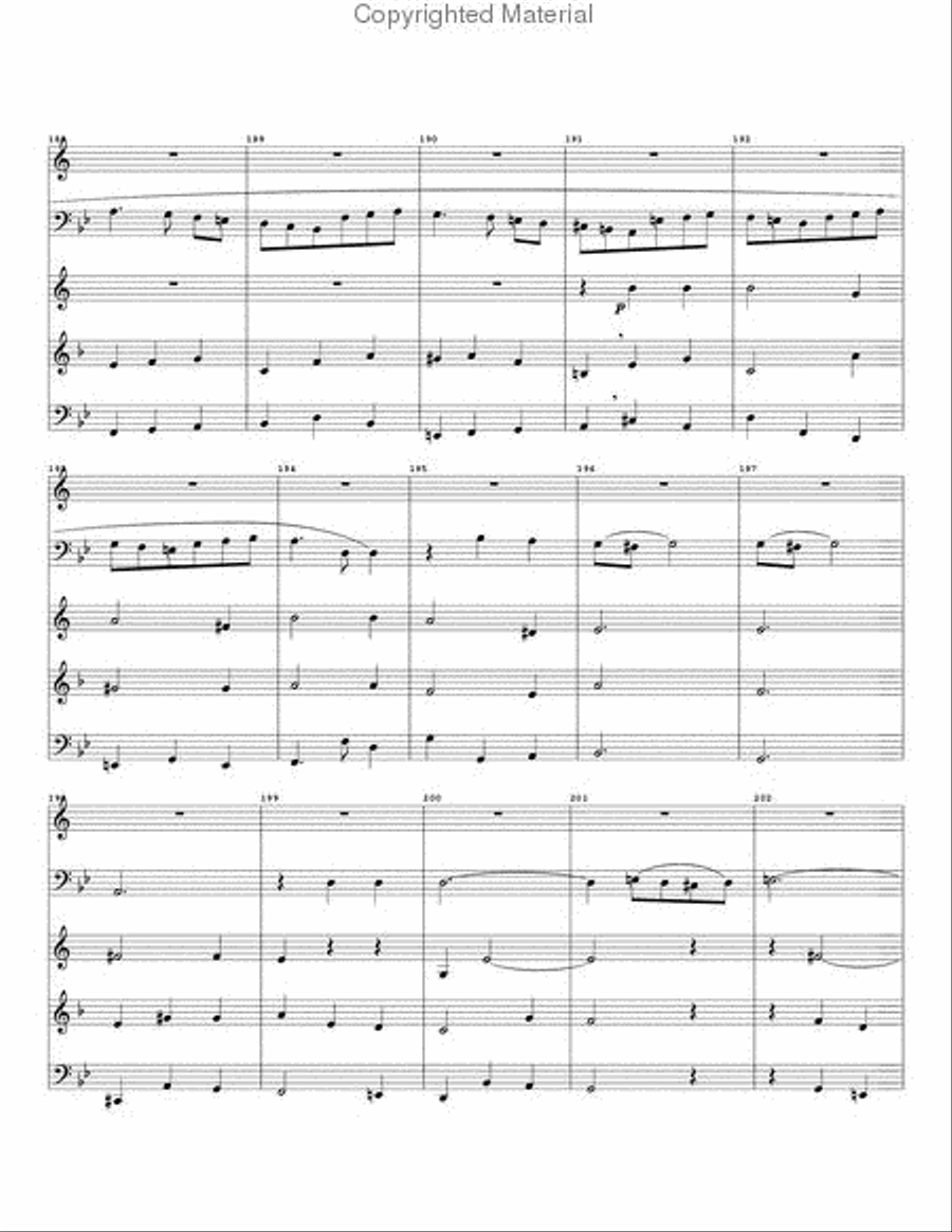 Trumpet Shall Sound in the key of D for Brass Quintet Brass Quintet scores gallery preview page 6