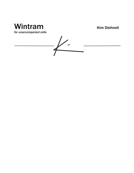 Diehnelt: Wintram for unaccompanied cello image number null