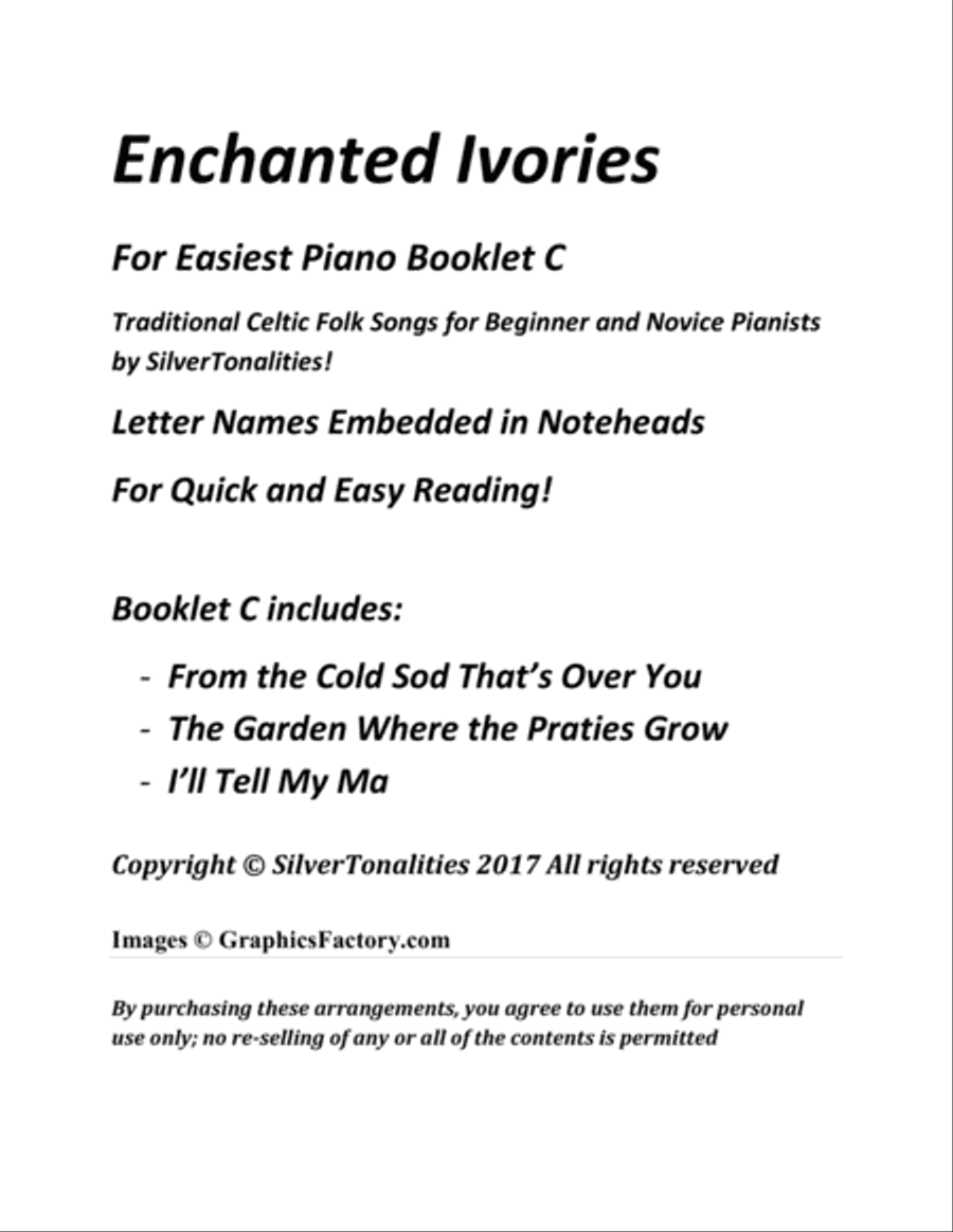 Enchanted Ivories For Easiest Piano Booklet C Easy Piano scores gallery preview page 2