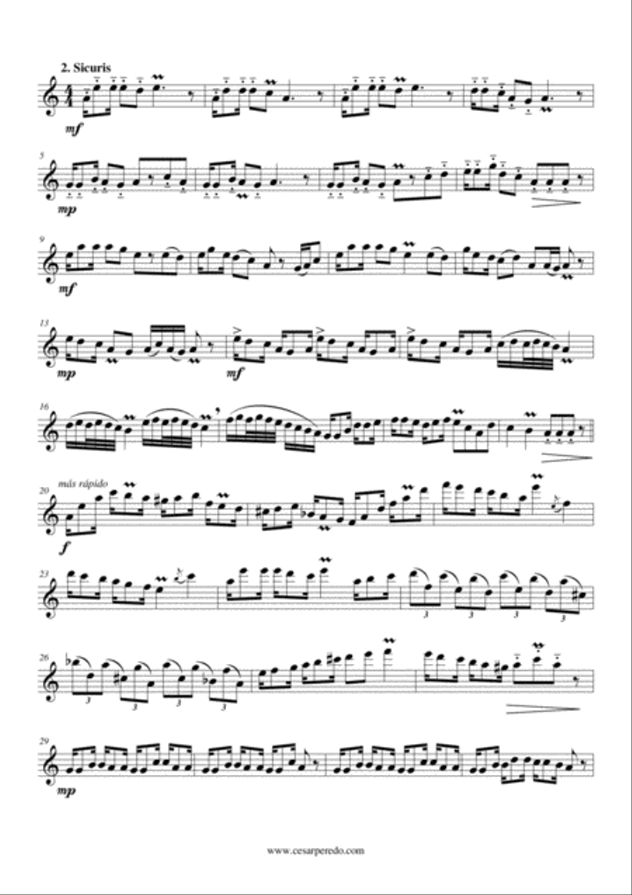 Fantasia N° 1 Op 3 para flauta sola 