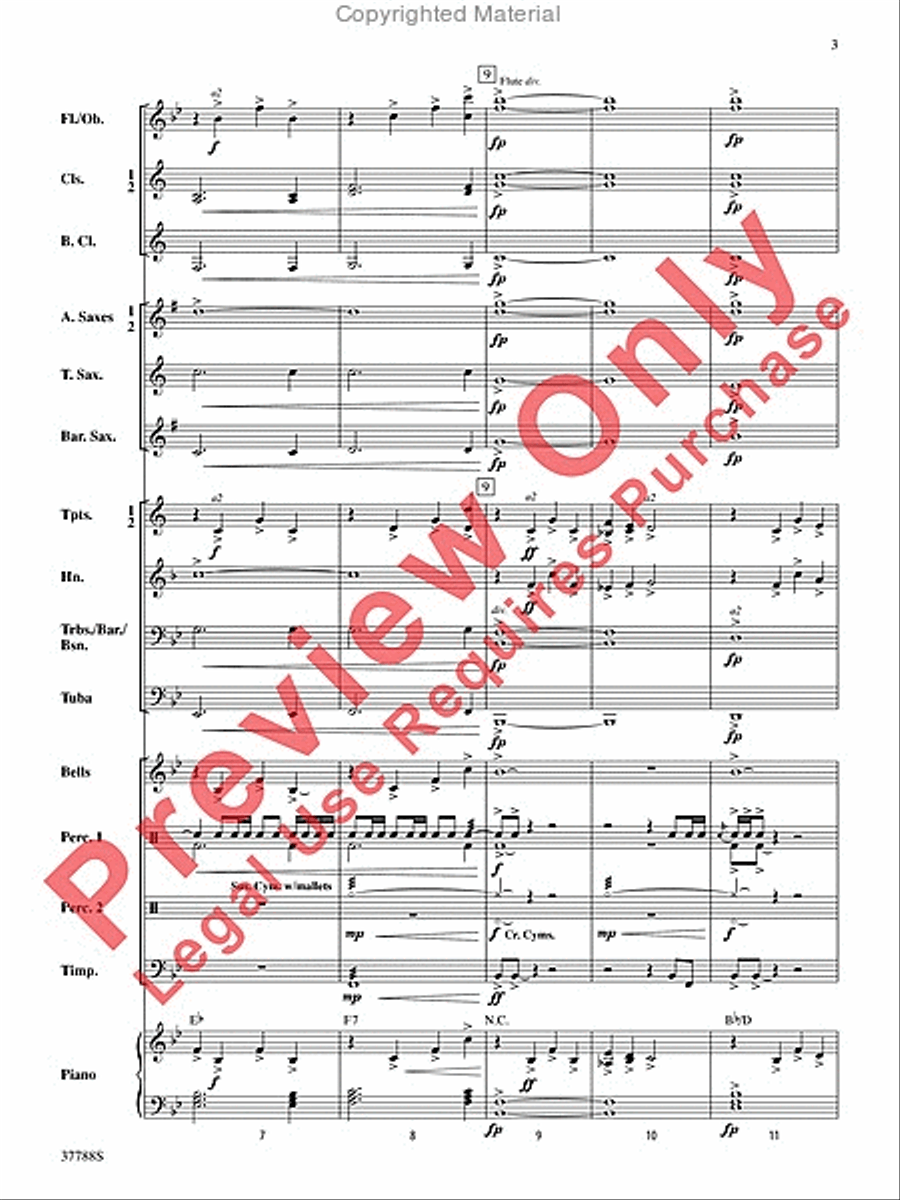 Of Distant Peaks Concert Band scores gallery preview page 4