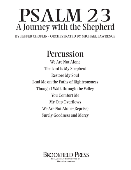 Psalm 23 - A Journey With The Shepherd - Percussion