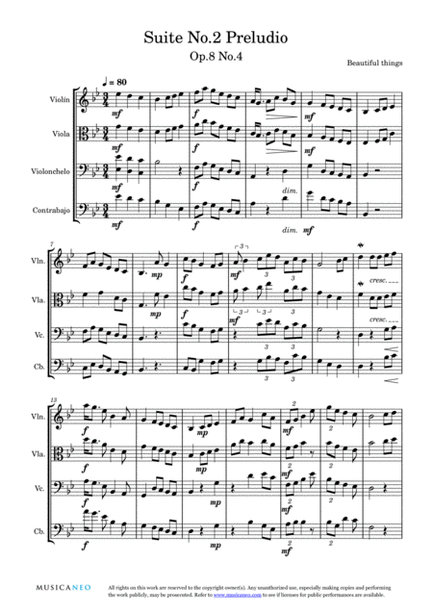 Suite No.2 Preludio-Beautiful things Op.8 No.4