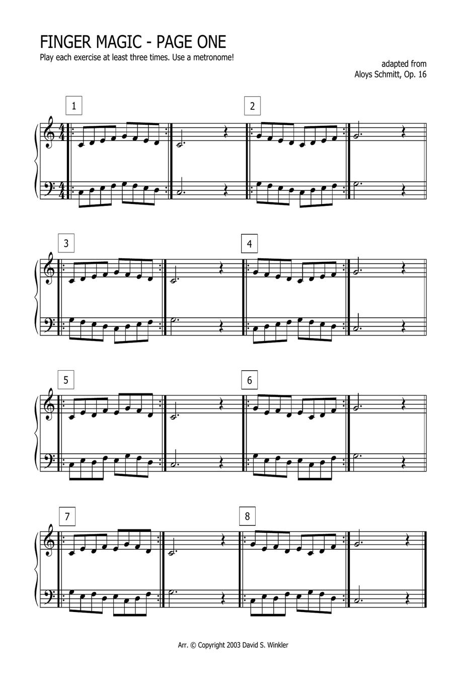 Finger Magic: Technical Exercises for the Piano Piano Method scores gallery preview page 2