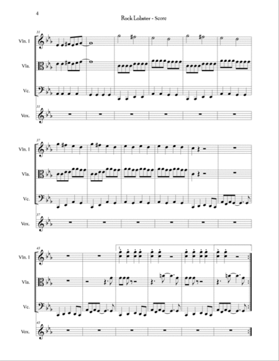 Rock Lobster String Trio scores gallery preview page 4
