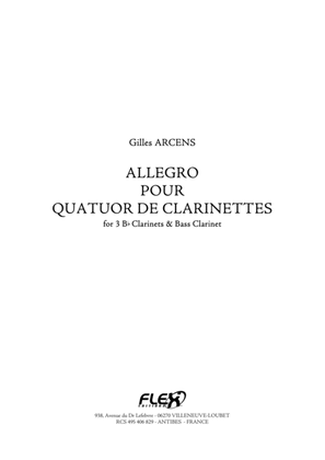 Allegro For Clarinet Quartet