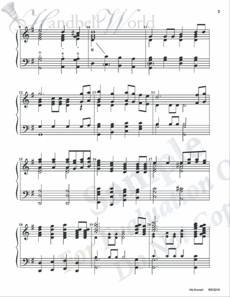He Arose 5-Octaves scores gallery preview page 3
