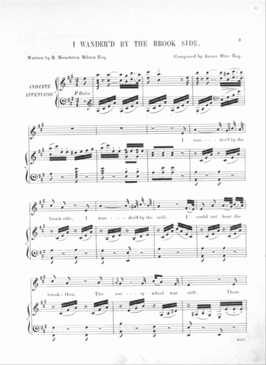 I Wandered By the Brook-side. A Ballad Voice scores gallery preview page 2