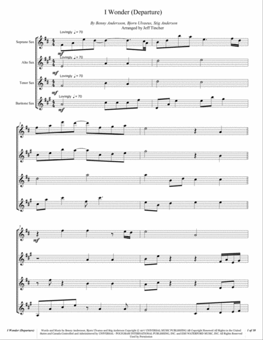 I Wonder Woodwind Quartet scores gallery preview page 2