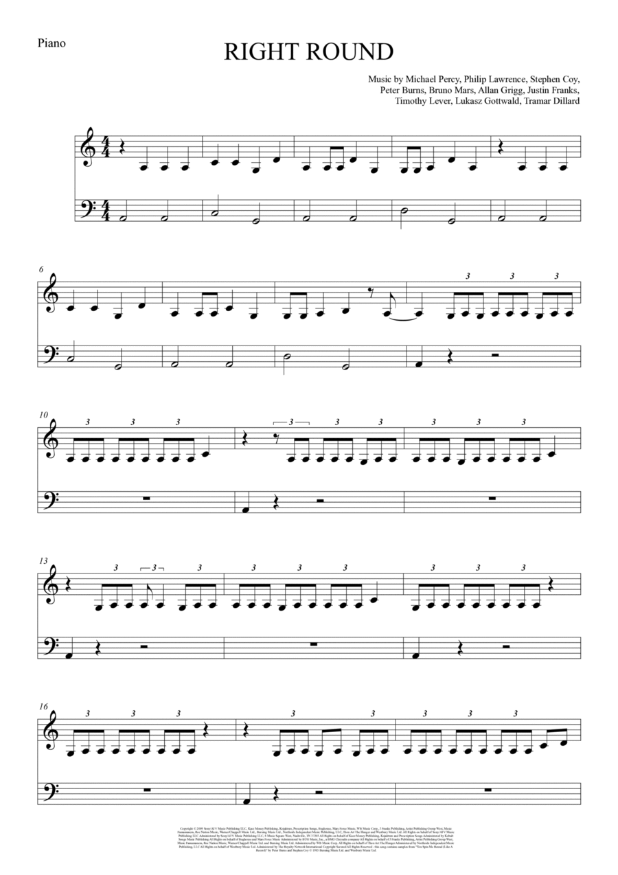 Right Round Piano Method scores gallery preview page 1