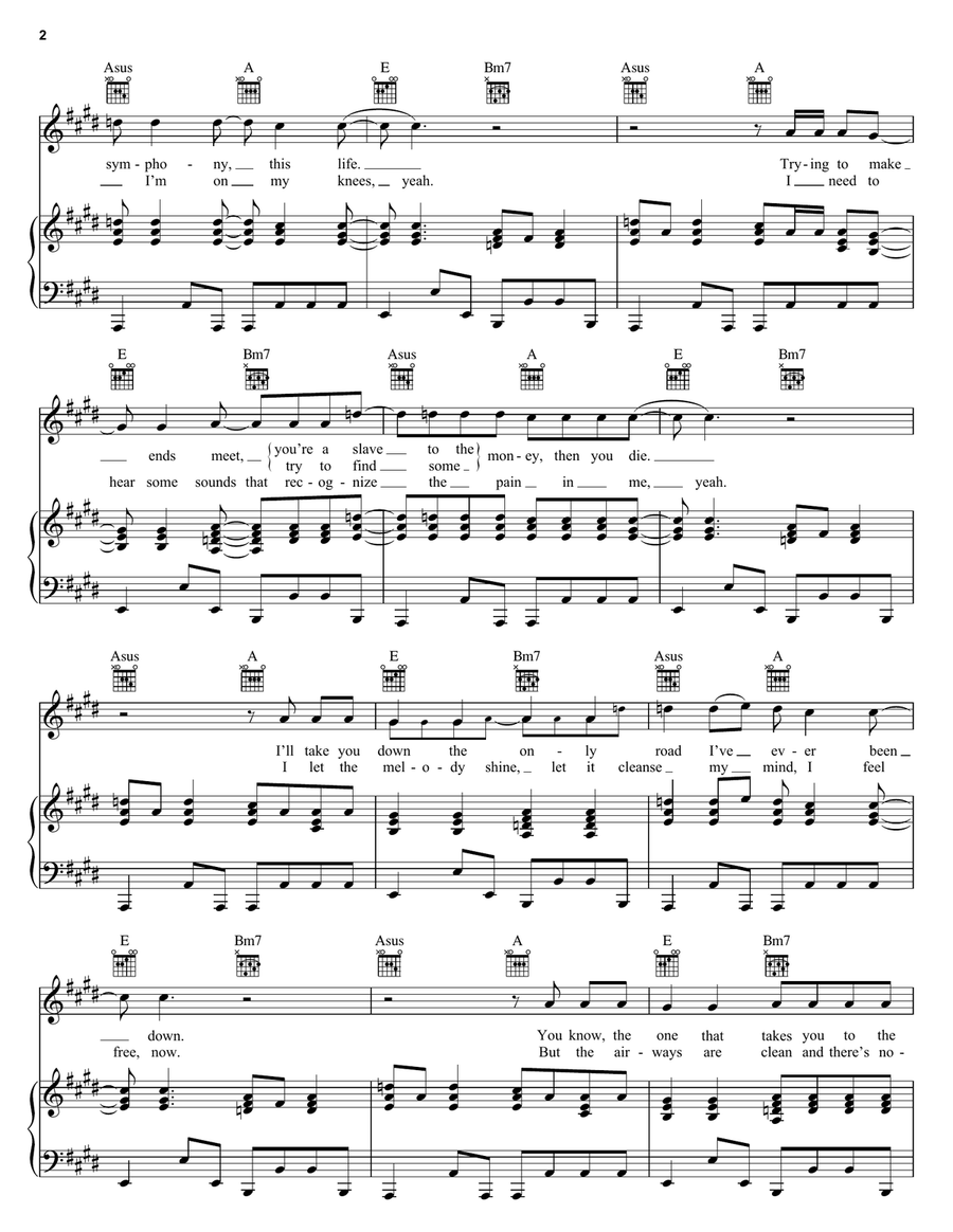 Bitter Sweet Symphony Acoustic Guitar scores gallery preview page 2