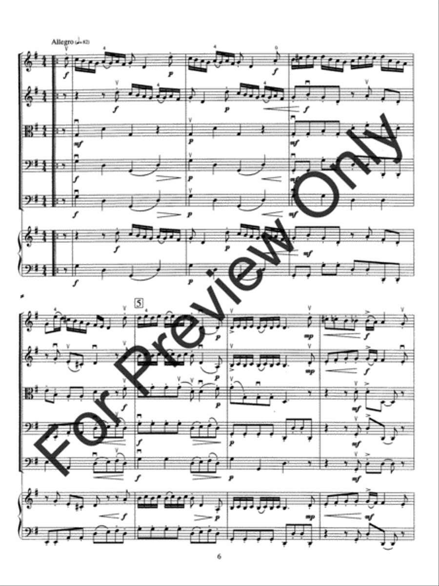 Andante and Allegro (Score) String Orchestra scores gallery preview page 9