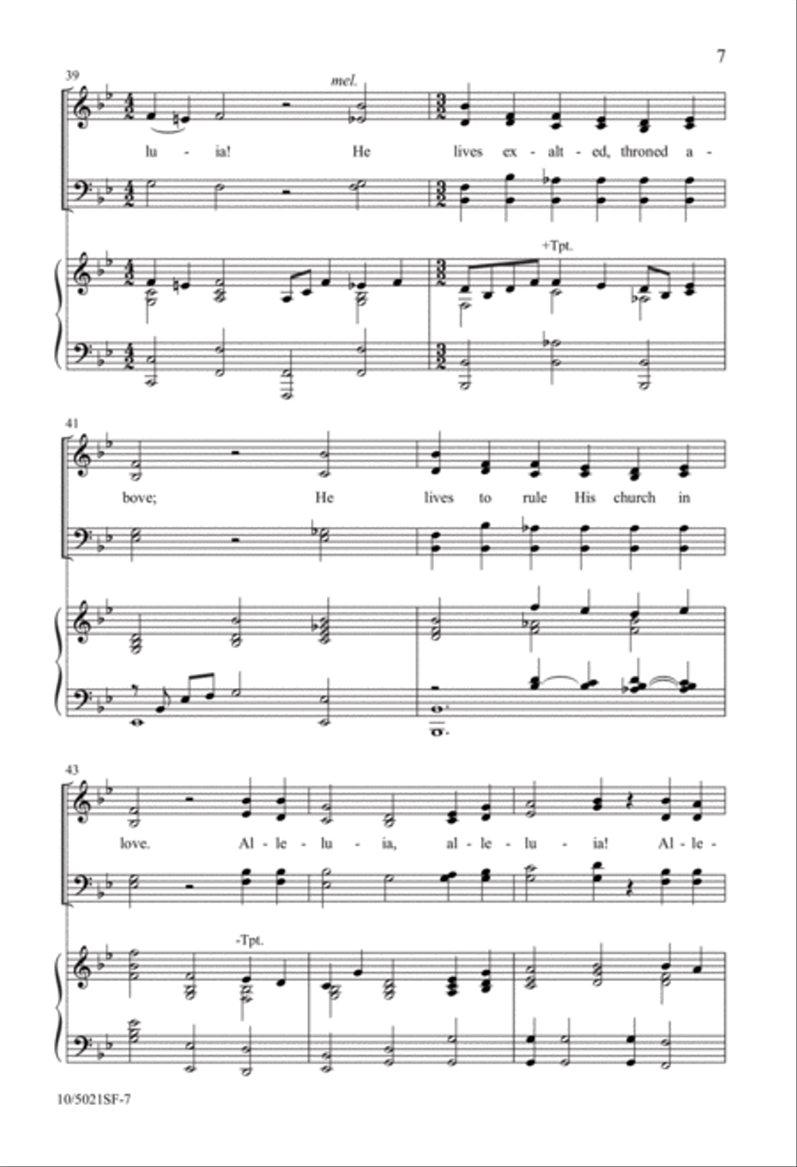 My Redeemer Lives! Alleluia! 4-Part scores gallery preview page 7