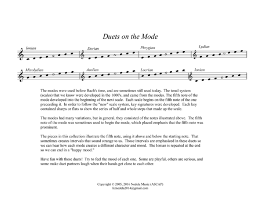 Duets on the Mode Collection Set of Parts scores gallery preview page 5