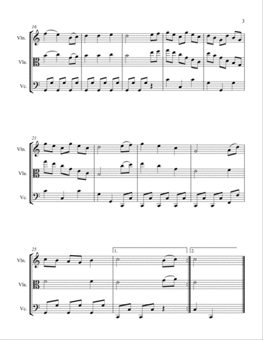 German Dance String Trio scores gallery preview page 3