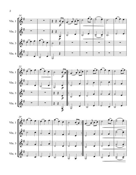 The First Noel - 4 Violins