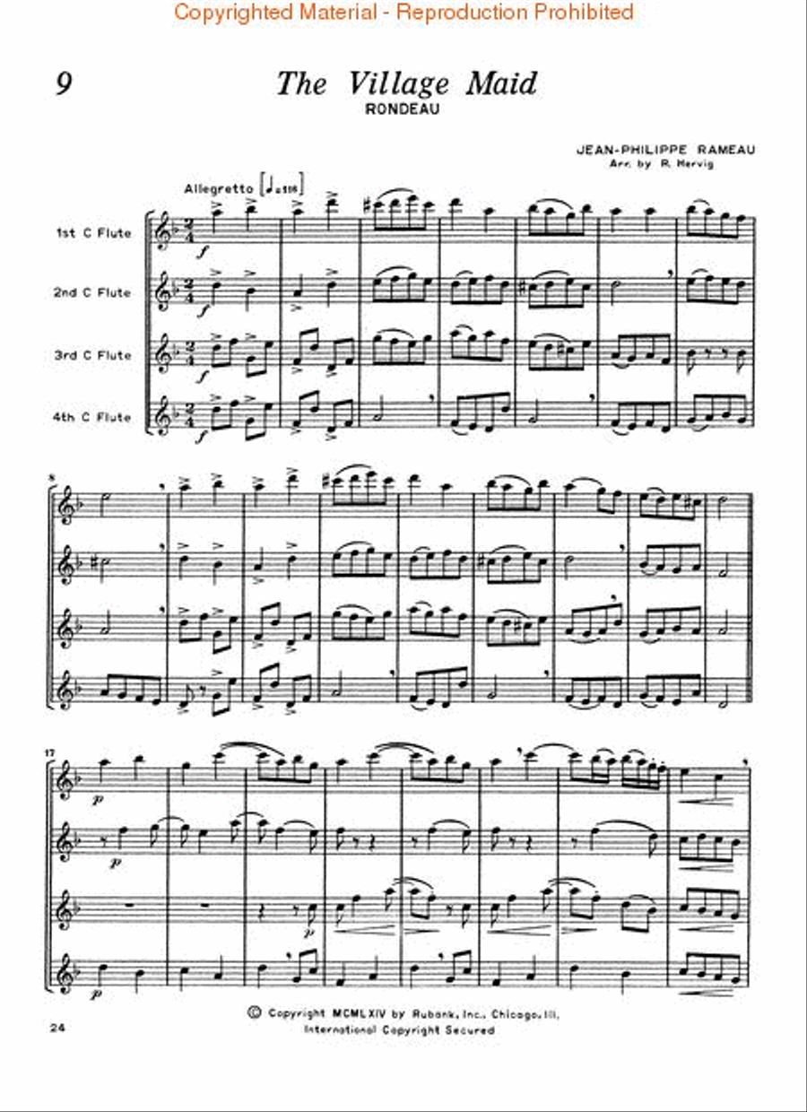 Quartet Repertoire for Flute Flute Quartet scores gallery preview page 5