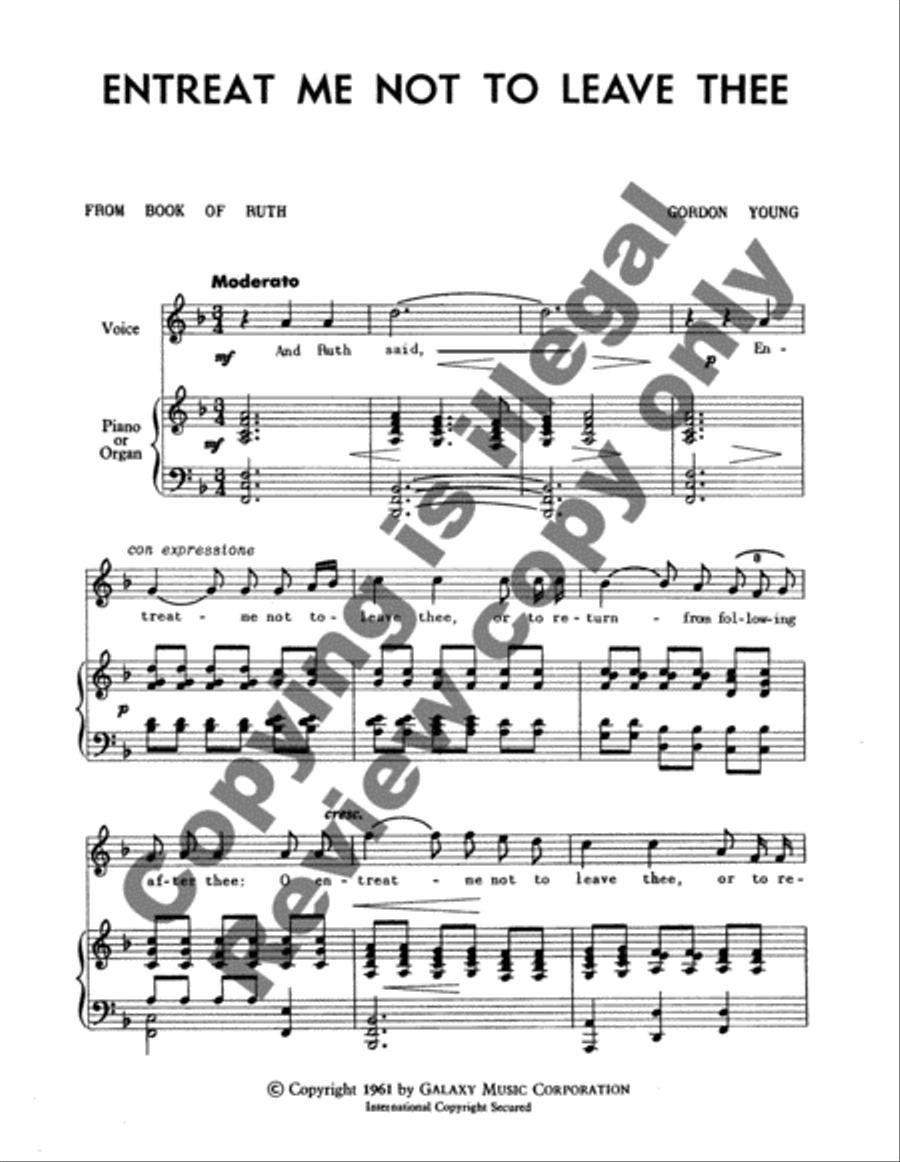 Entreat Me Not to Leave Thee High Voice scores gallery preview page 7