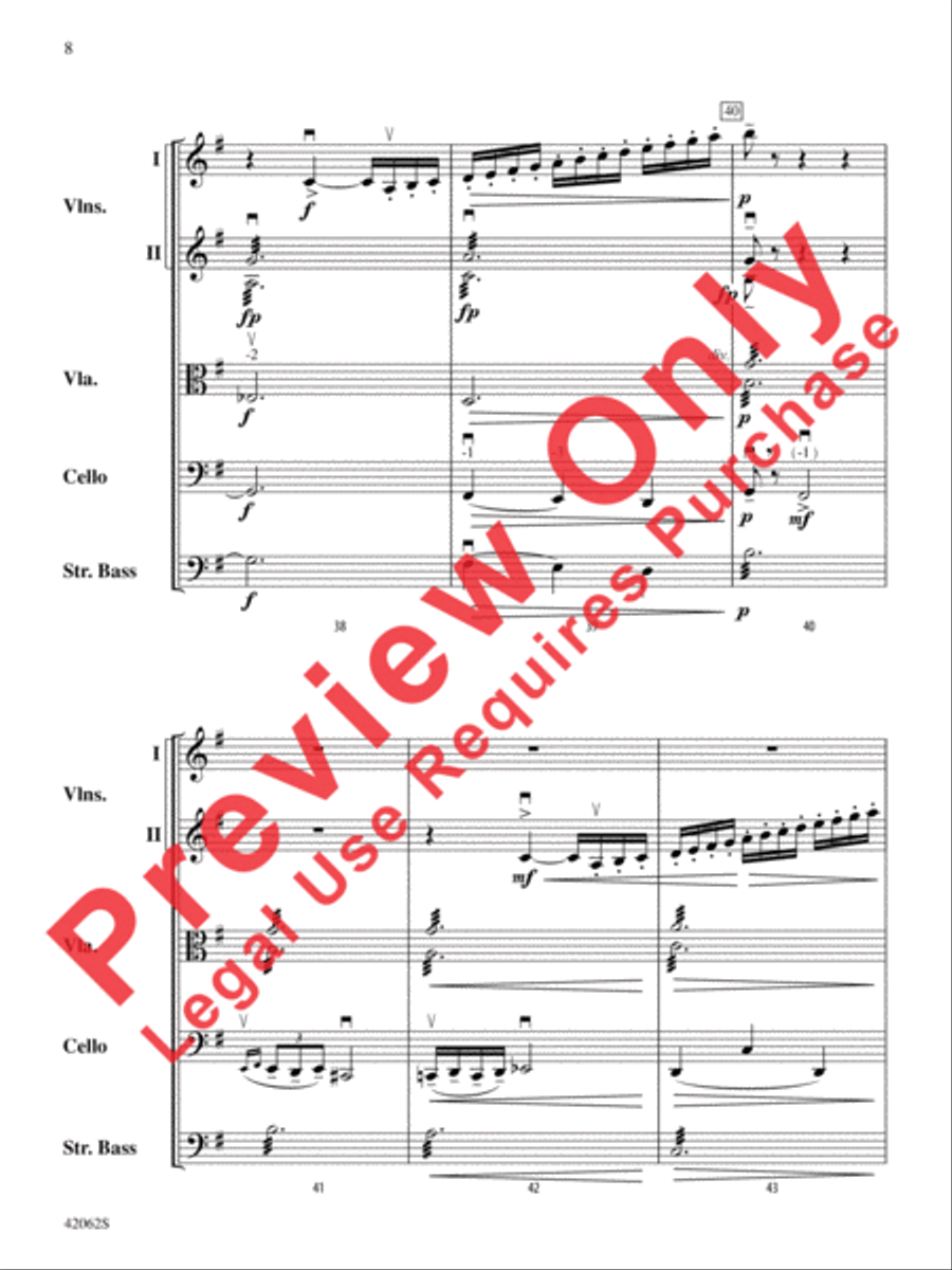 Nocturne (from String Quartet No. 2) String Quartet scores gallery preview page 9