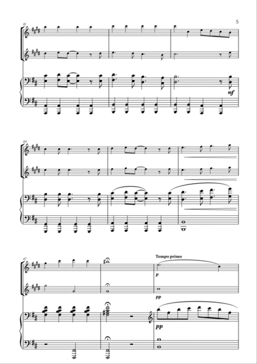 Mary, Did You Know? Mary, Did You Know? Trumpet Duet scores gallery preview page 5