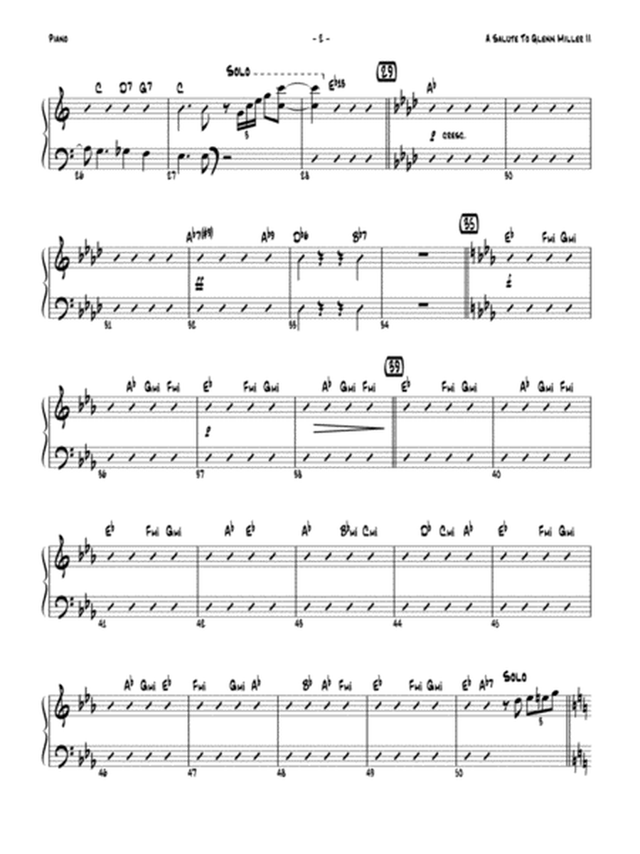 A Salute to Glenn Miller II: Piano Accompaniment