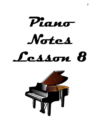 Book cover for Piano Notes Lesson 8