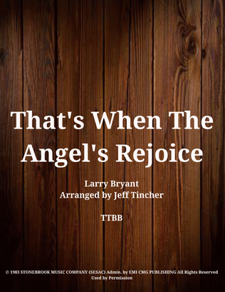 Book cover for That's When The Angels Rejoice