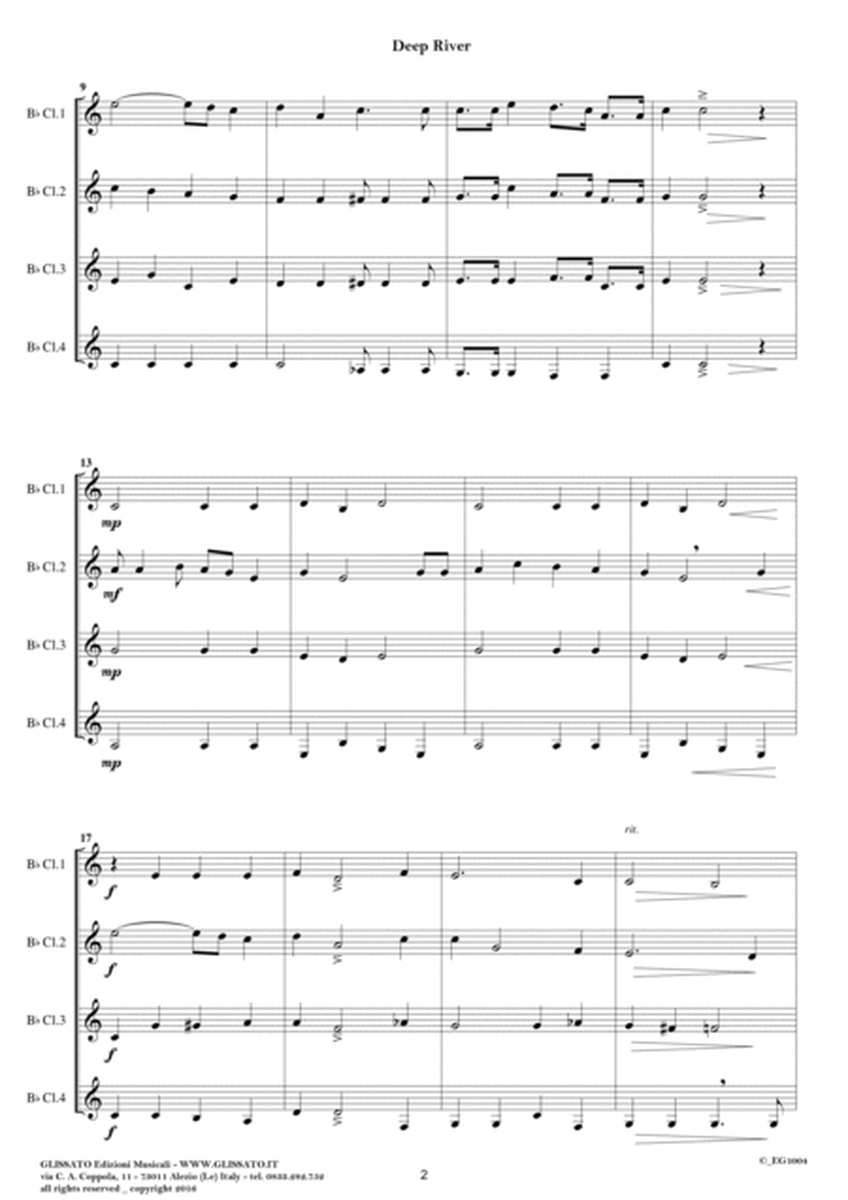 8 Gospels & Spirituals for Clarinet quartet (score) image number null