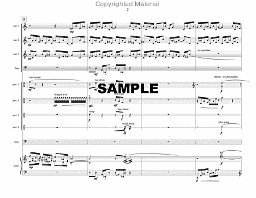 HammerStrength (score only) Percussion Ensemble scores gallery preview page 3