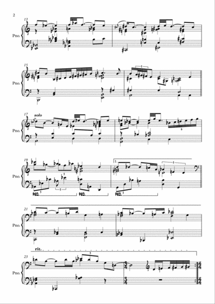 Taxi Driver (theme) Taxi Driver (theme) Piano Solo scores gallery preview page 2