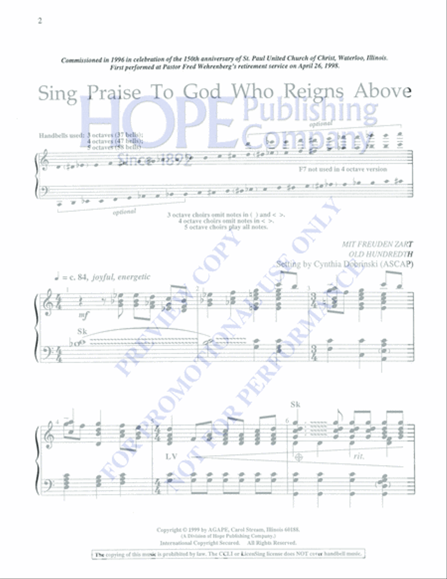 Sing Praise to God 5-Octaves scores gallery preview page 2