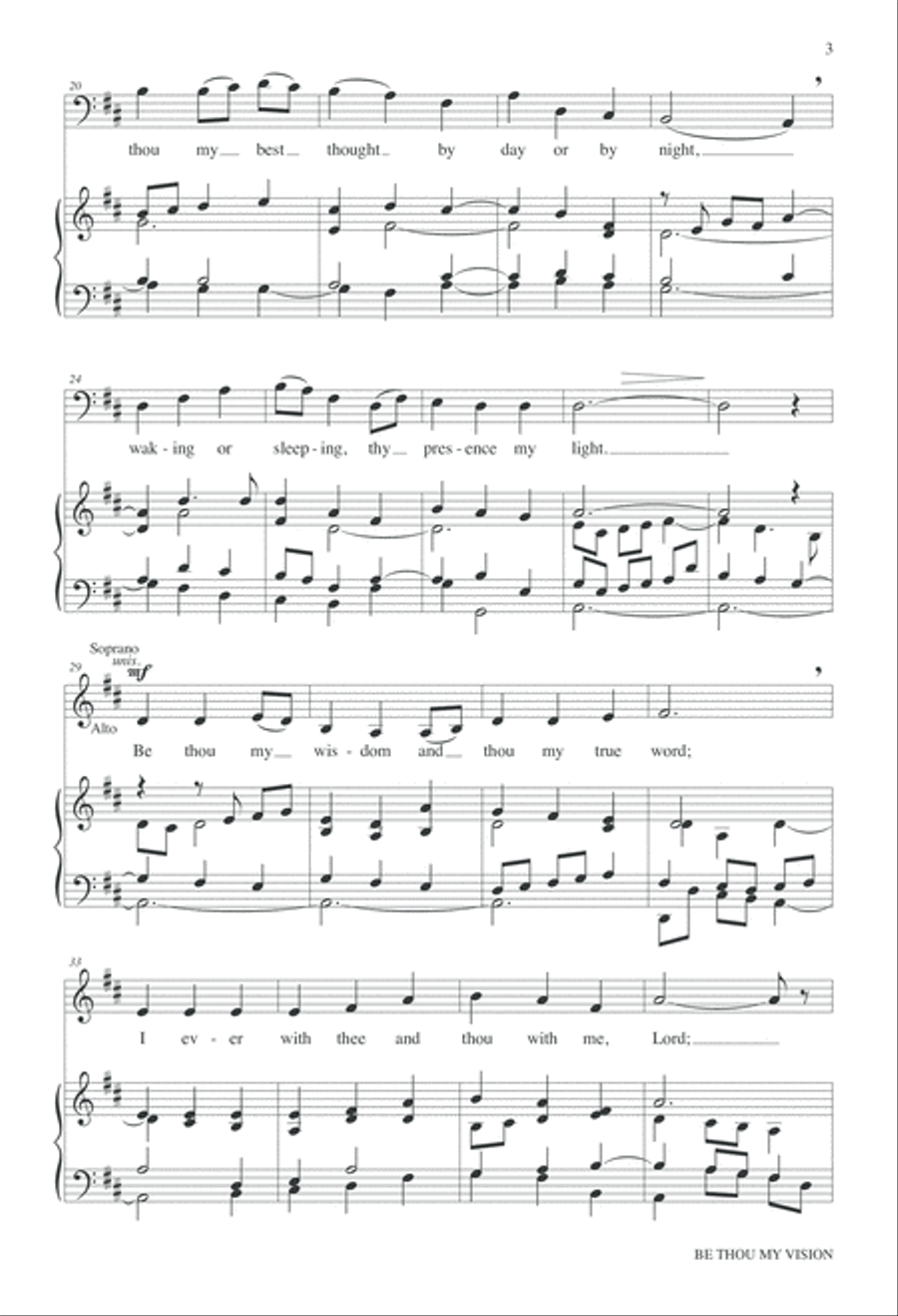 Be Thou My Vision Be Thou My Vision 4-Part scores gallery preview page 3