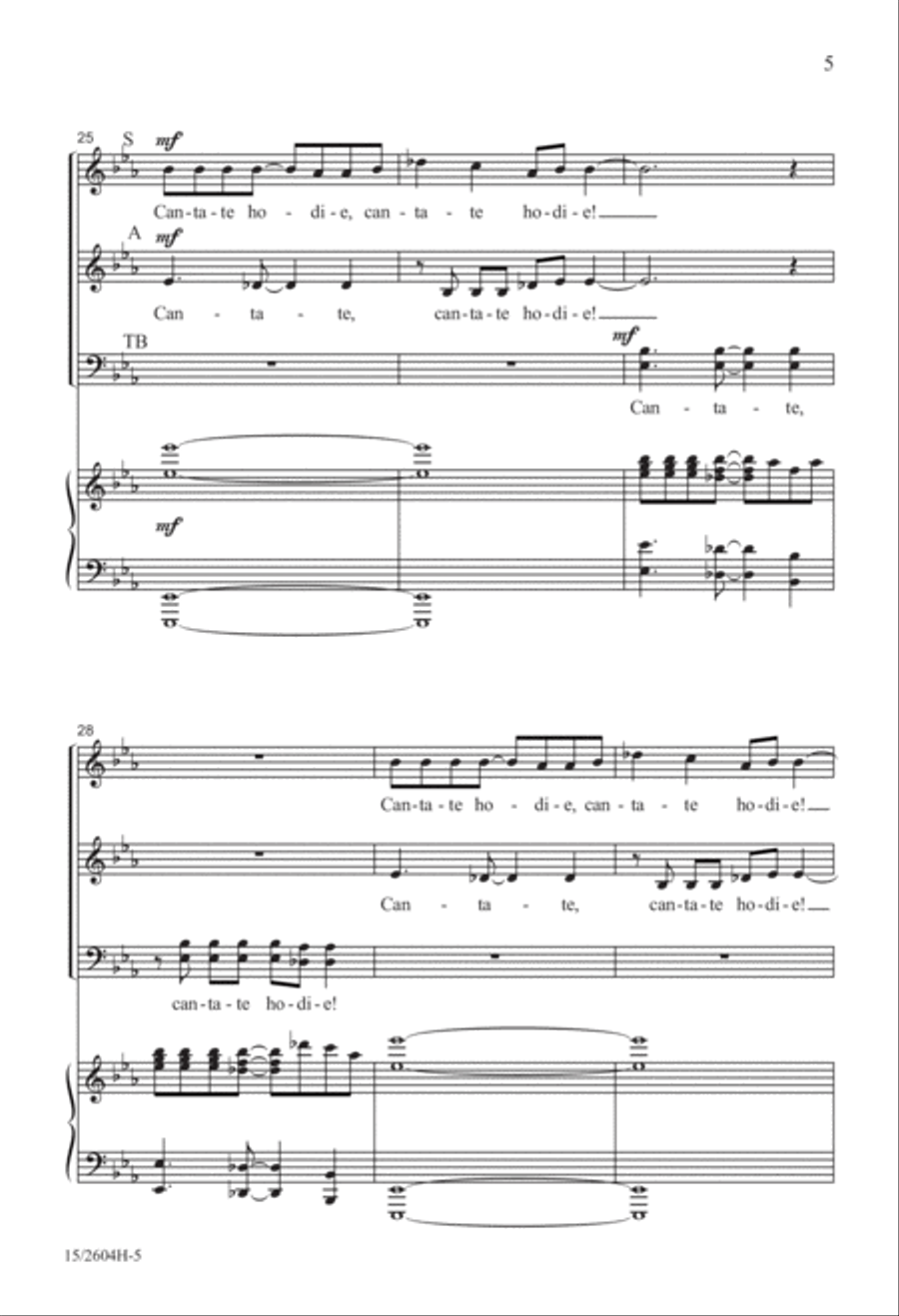Cantate Hodie! (Sing Today) 4-Part scores gallery preview page 6