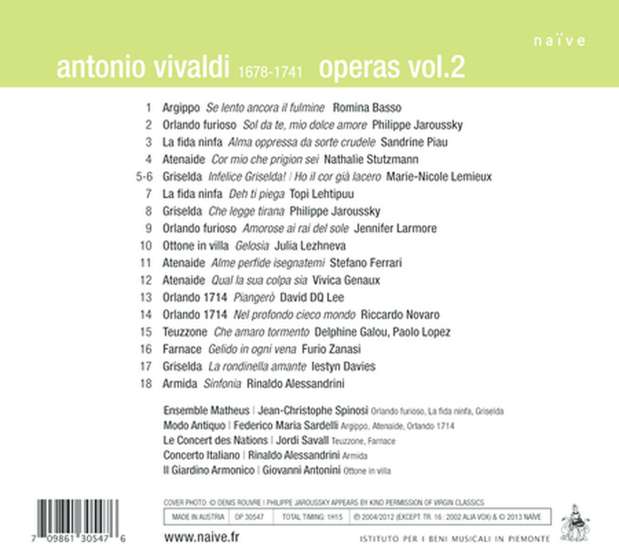 Volume 2: Vivaldi Operas
