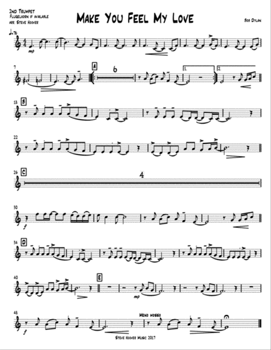 Make You Feel My Love Brass Ensemble scores gallery preview page 6
