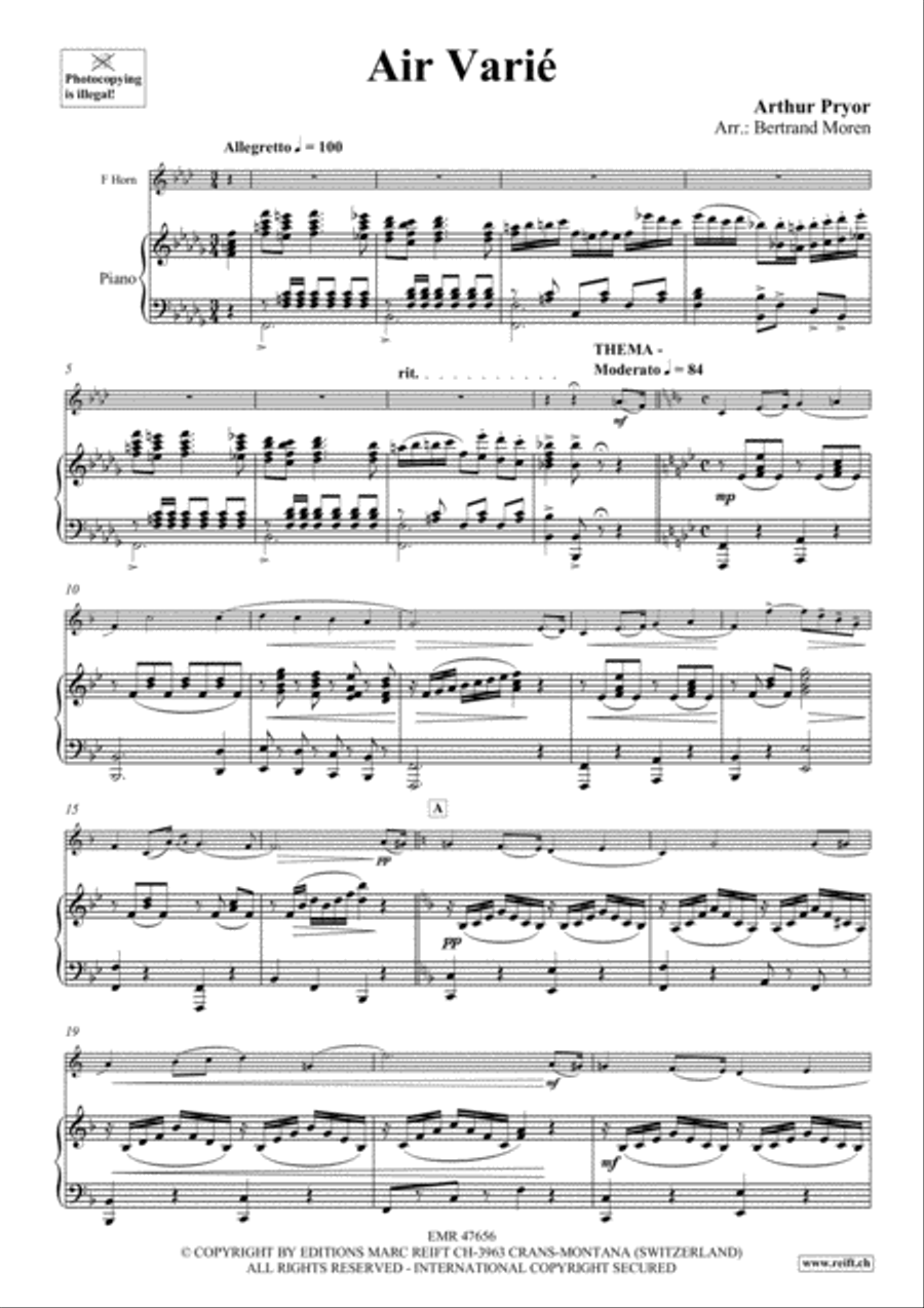 Air Varie Air Varie Horn scores gallery preview page 5
