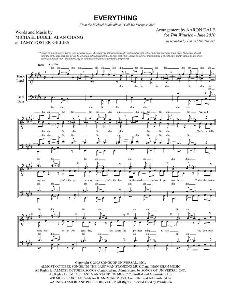 Everything TTBB scores gallery preview page 1