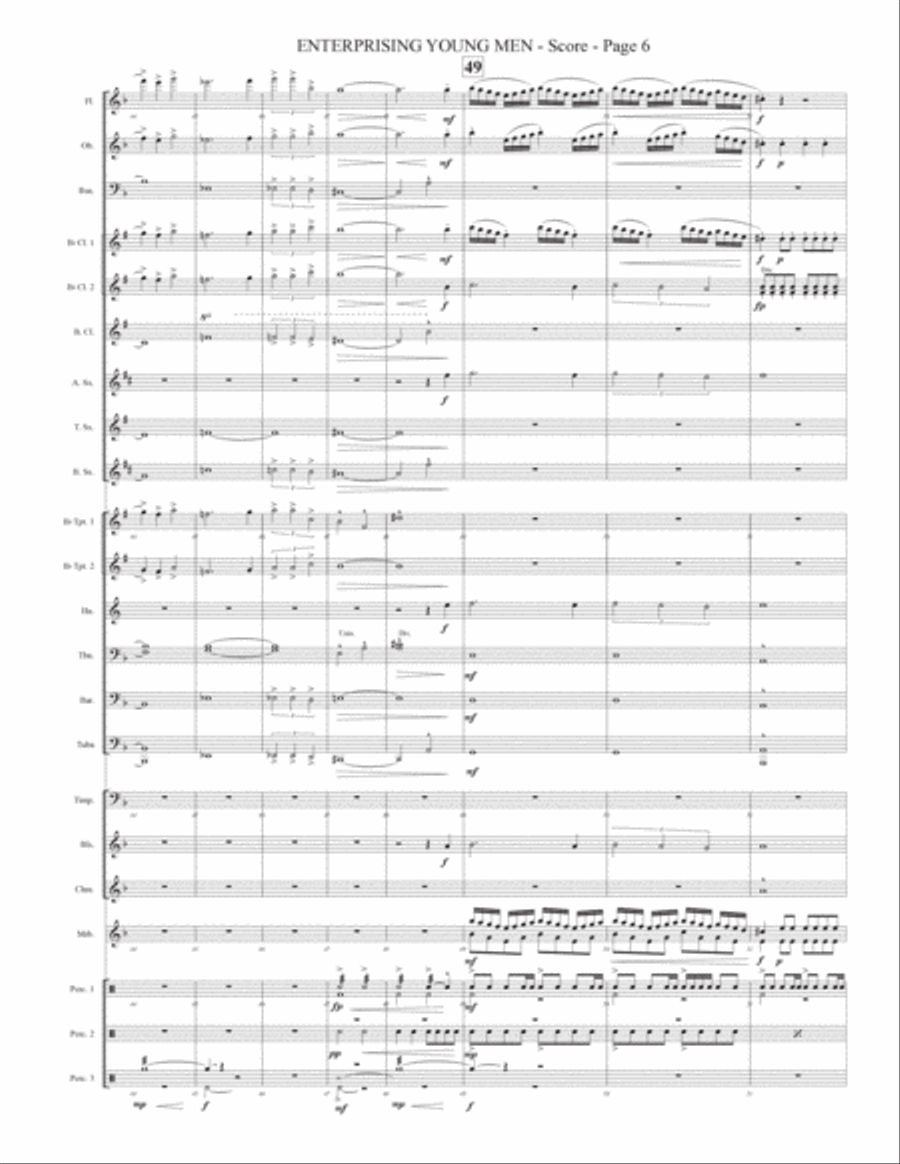 Enterprising Young Men Enterprising Young Men Concert Band scores gallery preview page 6