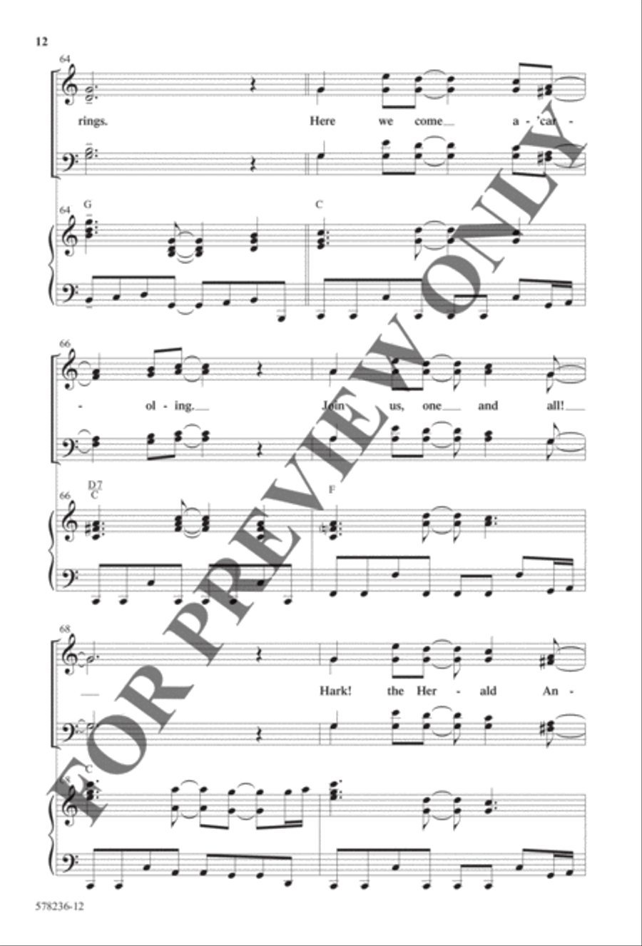 Here We Come a'Caroling - Anthem Choir scores gallery preview page 11