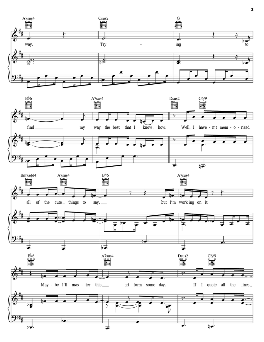Trying Piano, Vocal, Guitar scores gallery preview page 3