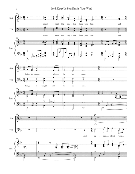 Lord, Keep Us Steadfast in Your Word (SATB) image number null
