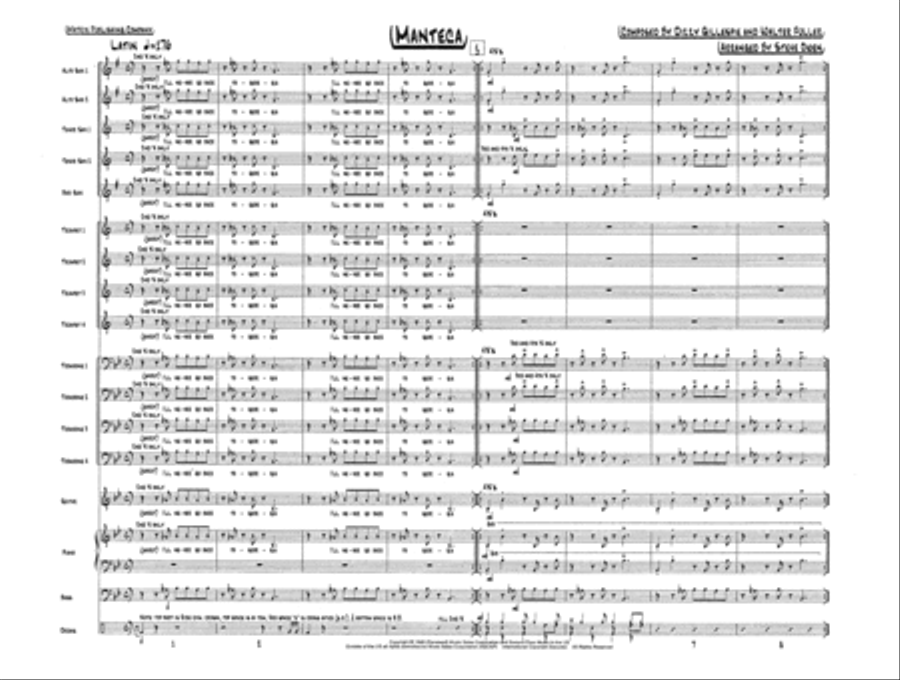 Manteca - Score Manteca - Score Jazz Ensemble scores gallery preview page 2