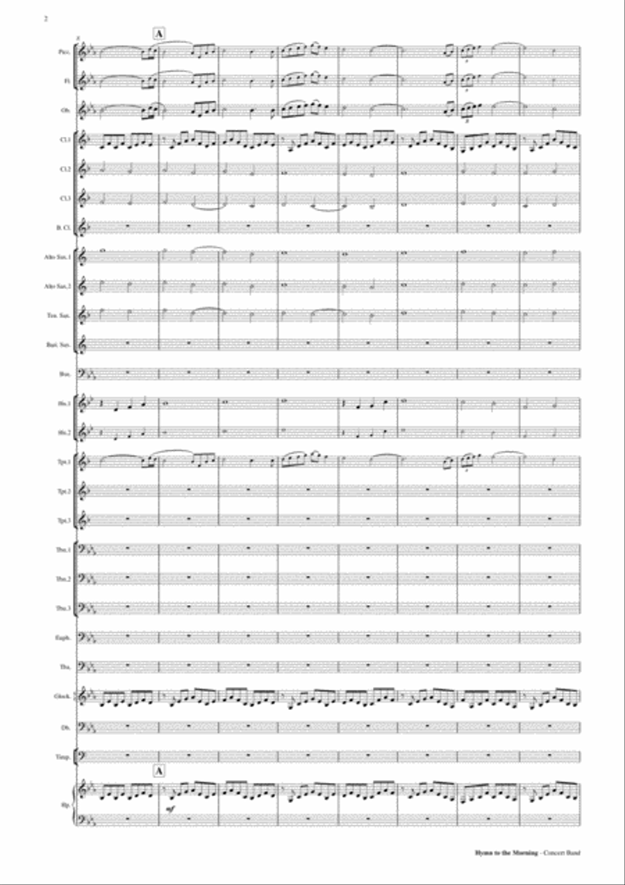 Hymn to the Morning - Concert Band Score and Parts PDF Concert Band scores gallery preview page 3