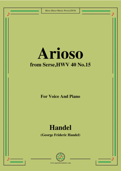 Handel-Arioso,from Serse HWV 40 No.15,for Voice&Piano image number null