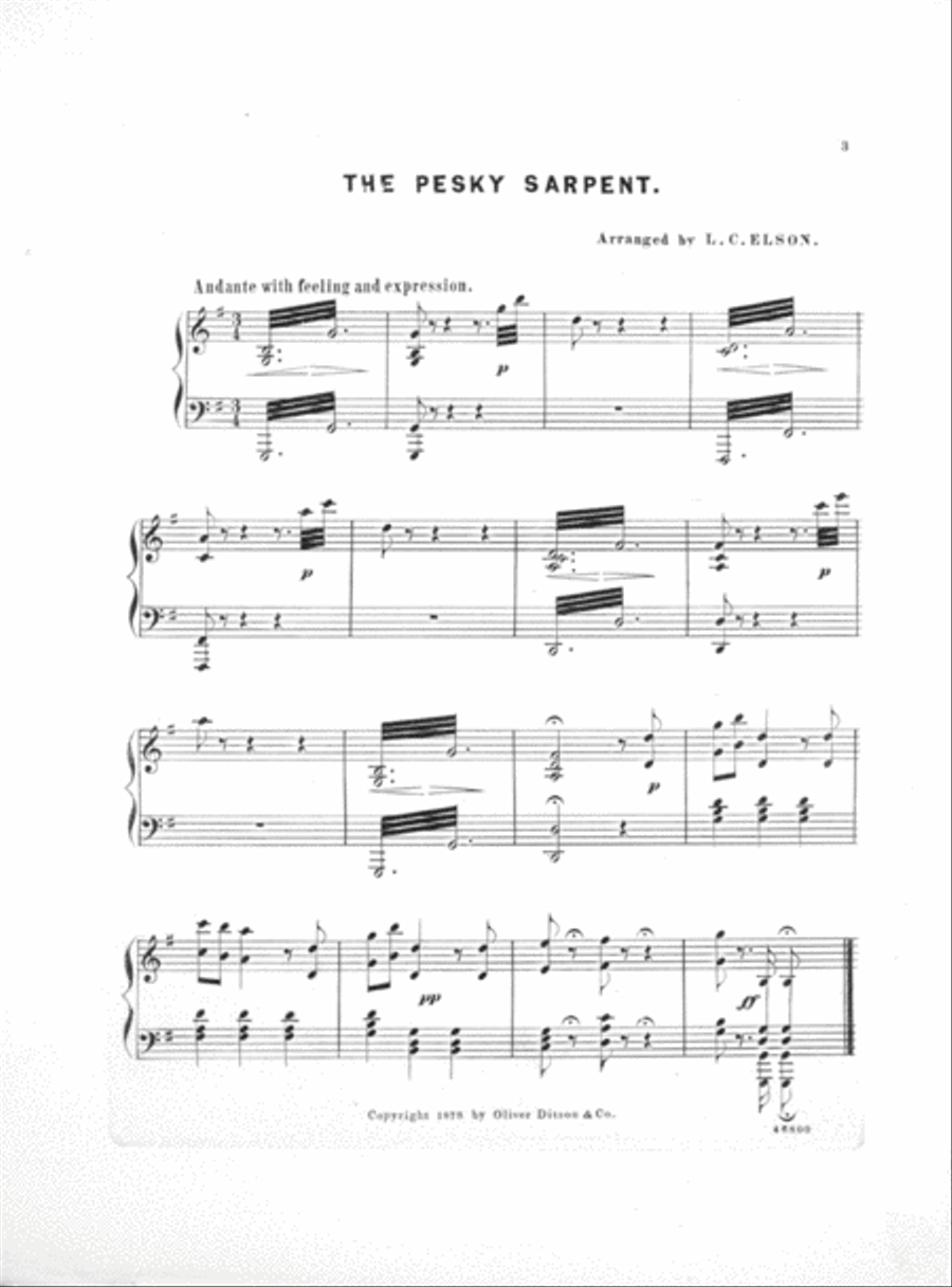 On Springfield Mountains, or, The Pesky Sarpent. A Pathetic Ballad Voice scores gallery preview page 2