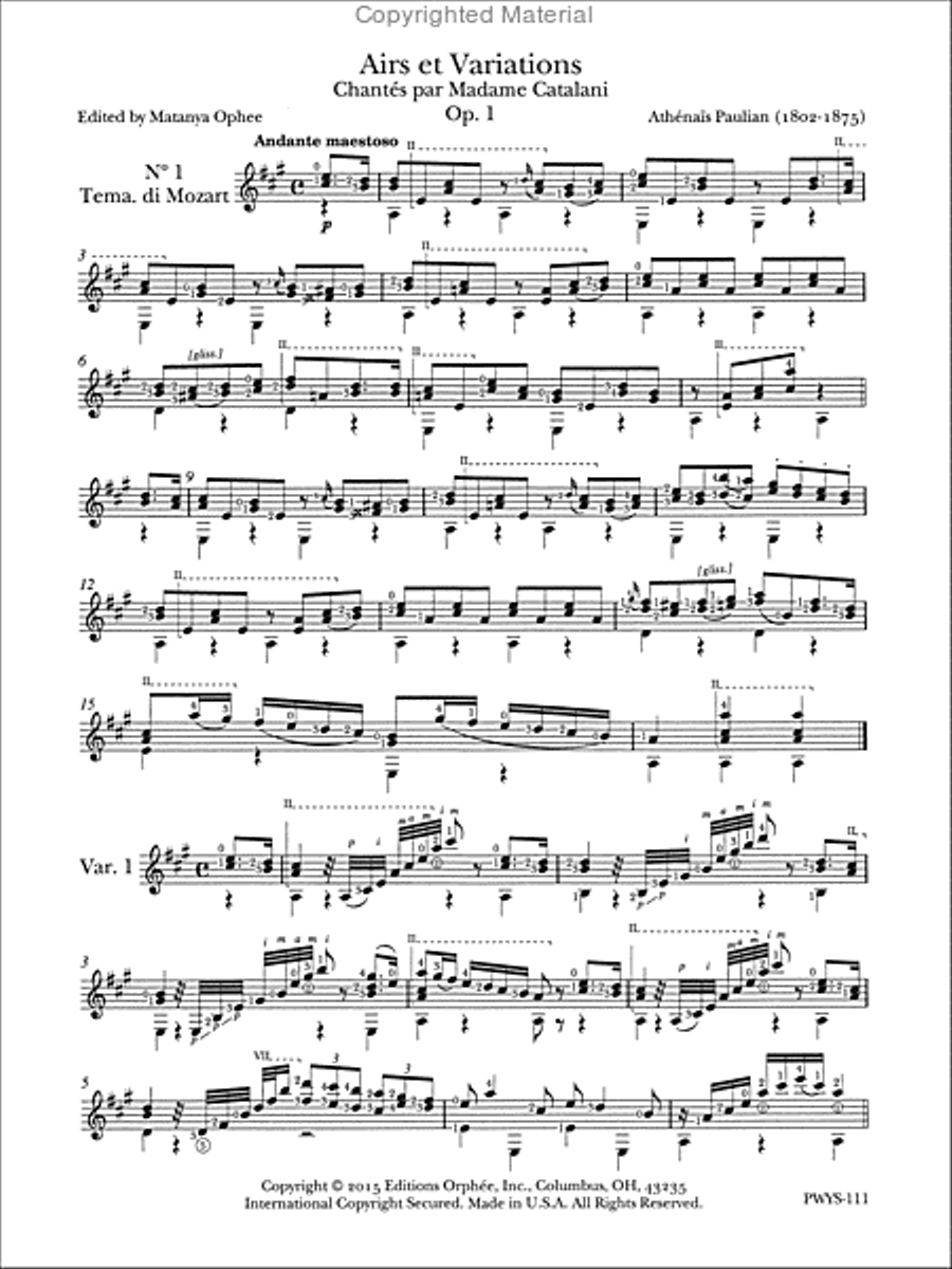 Airs et variations chantes par Madame Catalani Chamber Music scores gallery preview page 2